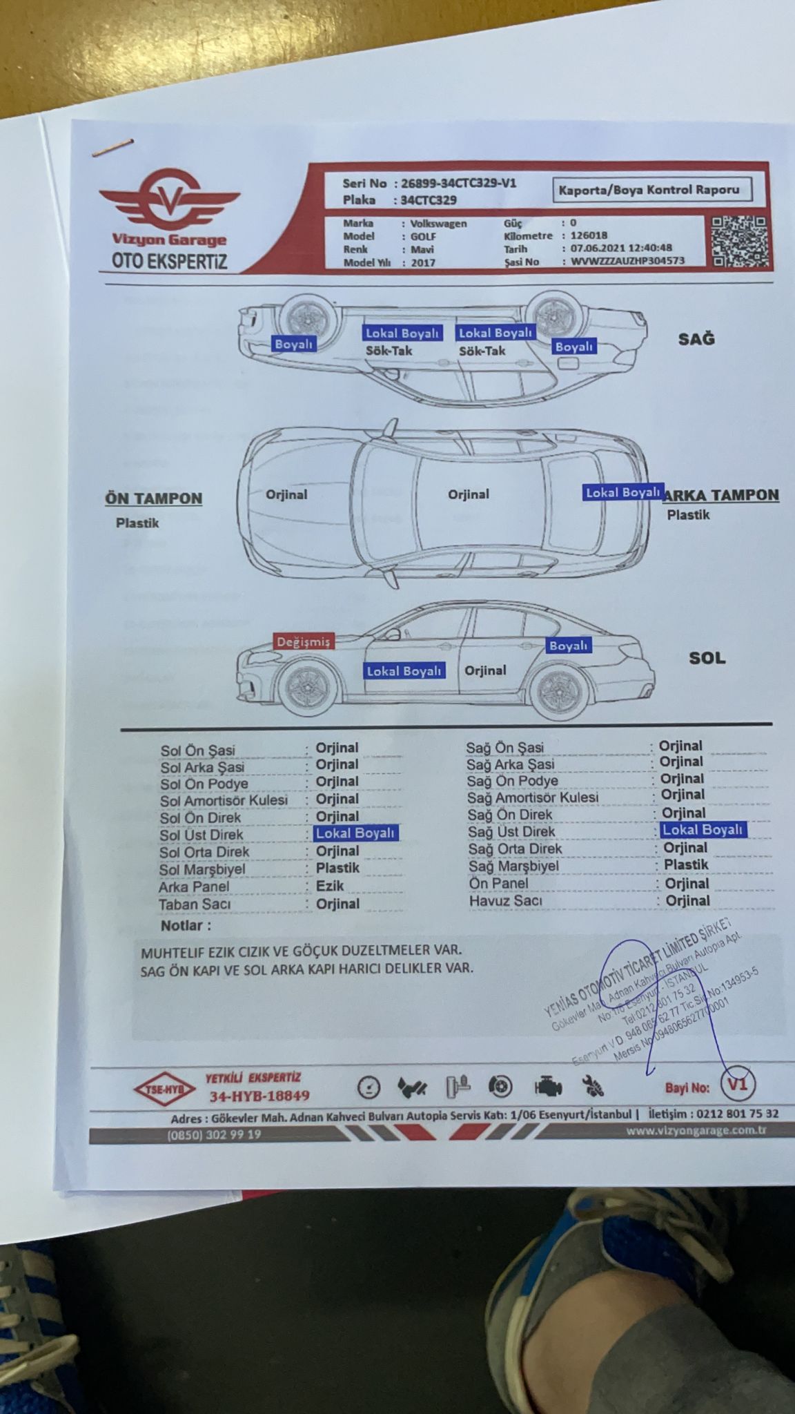 2017 MODEL PARLEMENT MAVİ GOLF R-LİNE